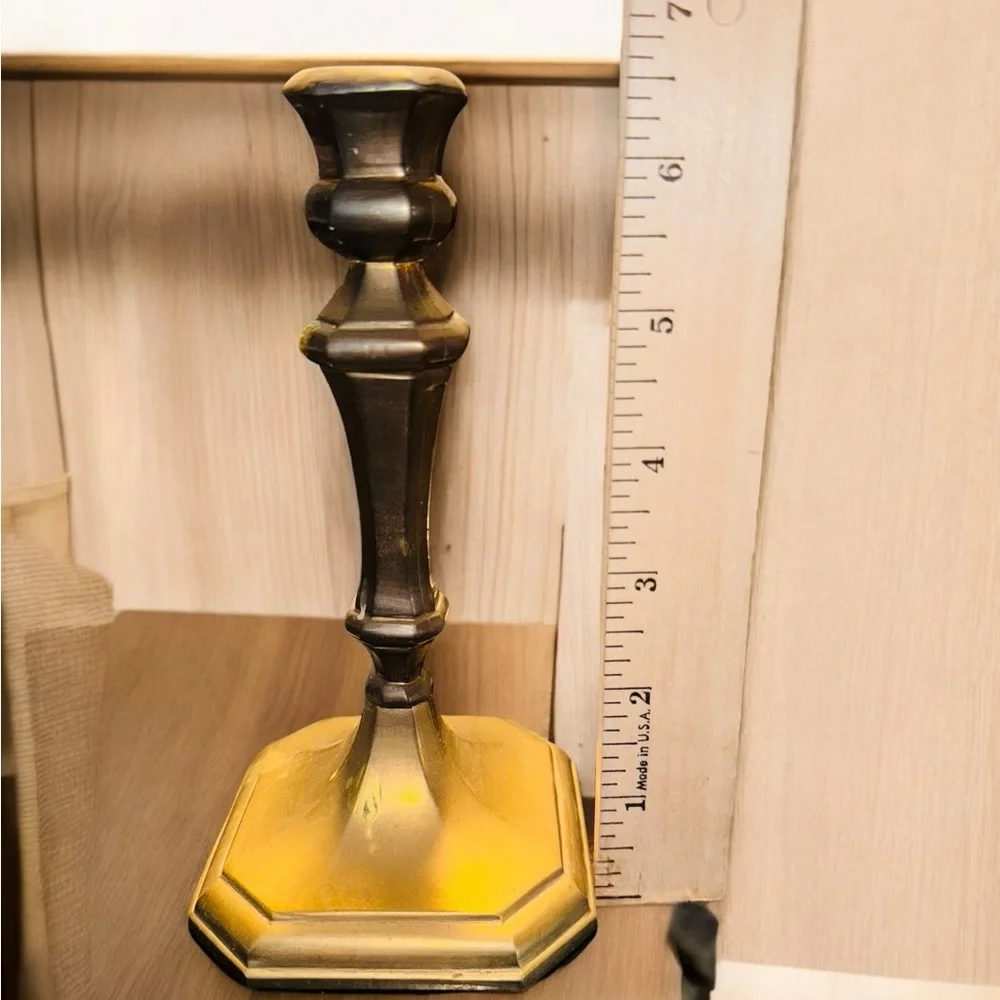 VINTAGE INDIA BRASS CANDLE HOLDER/STICK - Picture 3 of 5